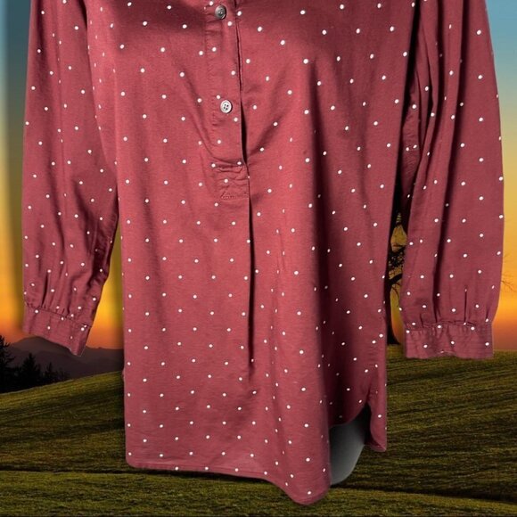 MADEWELL Shirred Popover Top in Microdot Size Extra Small - Picture 6 of 13